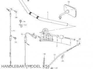 HANDLEBAR (MODEL K5) - VS800GL INTRUDER 2001 (K1) USA (E03)