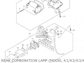 REAR COMBINATION LAMP (MODEL K1/K2/K3/K4) - VS800GL INTRUDER 2001 (K1) USA (E03)