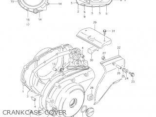 CRANKCASE COVER - VS800GL INTRUDER 2002 (K2) USA (E03)