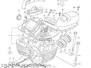CYLINDER HEAD (REAR) - VS800GL INTRUDER 2002 (K2) USA (E03)