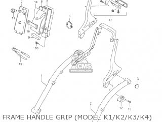 FRAME HANDLE GRIP (MODEL K1/K2/K3/K4) - VS800GL INTRUDER 2002 (K2) USA (E03)