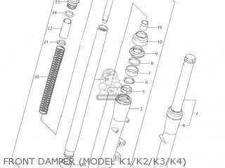 FRONT DAMPER (MODEL K1/K2/K3/K4) - VS800GL INTRUDER 2002 (K2) USA (E03)