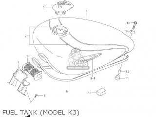 FUEL TANK (MODEL K3) - VS800GL INTRUDER 2002 (K2) USA (E03)