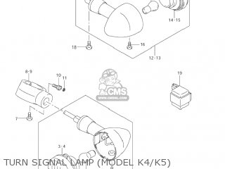 TURN SIGNAL LAMP (MODEL K4/K5) - VS800GL INTRUDER 2002 (K2) USA (E03)