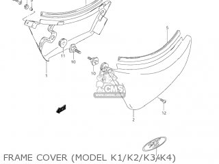 FRAME COVER (MODEL K1/K2/K3/K4) - VS800GL INTRUDER 2003 (K3) USA (E03)