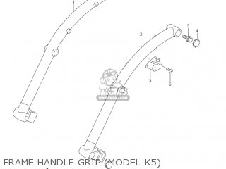 FRAME HANDLE GRIP (MODEL K5) - VS800GL INTRUDER 2003 (K3) USA (E03)