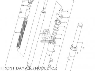 FRONT DAMPER (MODEL K5) - VS800GL INTRUDER 2003 (K3) USA (E03)