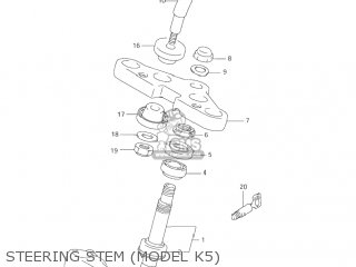 STEERING STEM (MODEL K5) - VS800GL INTRUDER 2003 (K3) USA (E03)