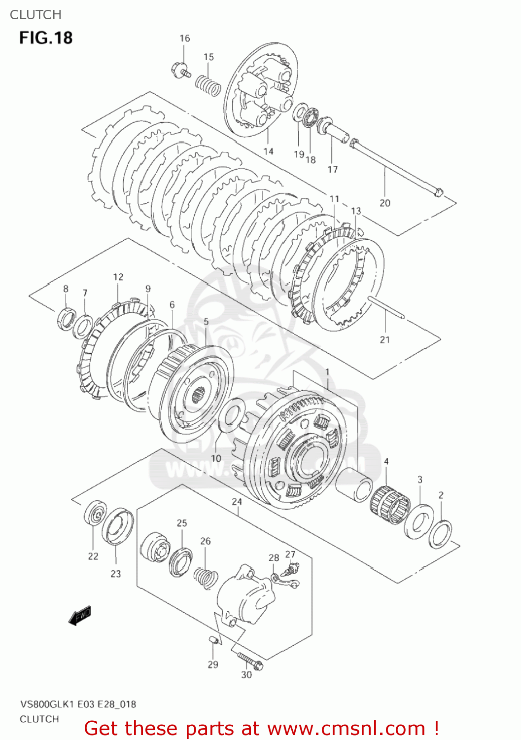 CLUTCH VS800GL INTRUDER 2004 (K4) USA (E03)