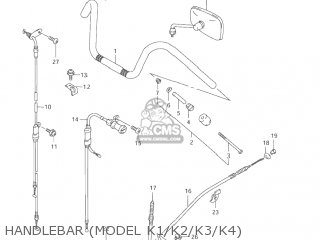 HANDLEBAR (MODEL K1/K2/K3/K4) - VS800GL INTRUDER 2004 (K4) USA (E03)