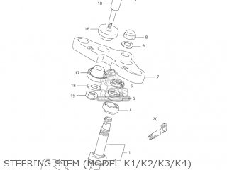 STEERING STEM (MODEL K1/K2/K3/K4) - VS800GL INTRUDER 2004 (K4) USA (E03)