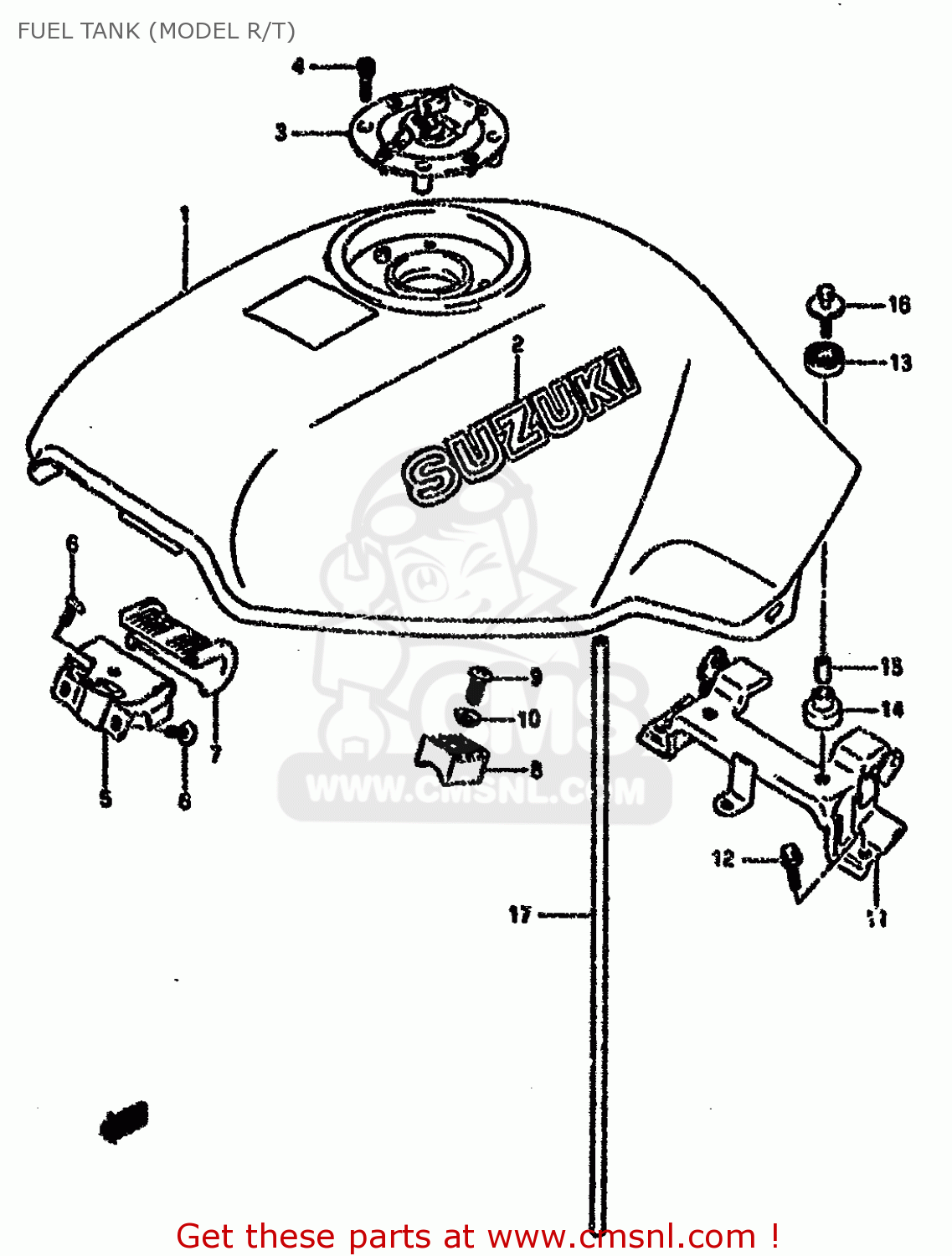 FUEL TANK (MODEL R/T) VX800 1990 (L) (E01 E02 E04 E15 E16 E17 E18 E21 E22 24 25 34 39)