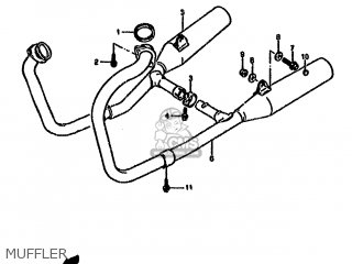 MUFFLER - VX800 1990 (L) (E01 E02 E04 E15 E16 E17 E18 E21 E22 24 25 34 39)