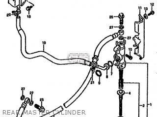 REAR MASTER CYLINDER - VX800 1990 (L) (E01 E02 E04 E15 E16 E17 E18 E21 E22 24 25 34 39)