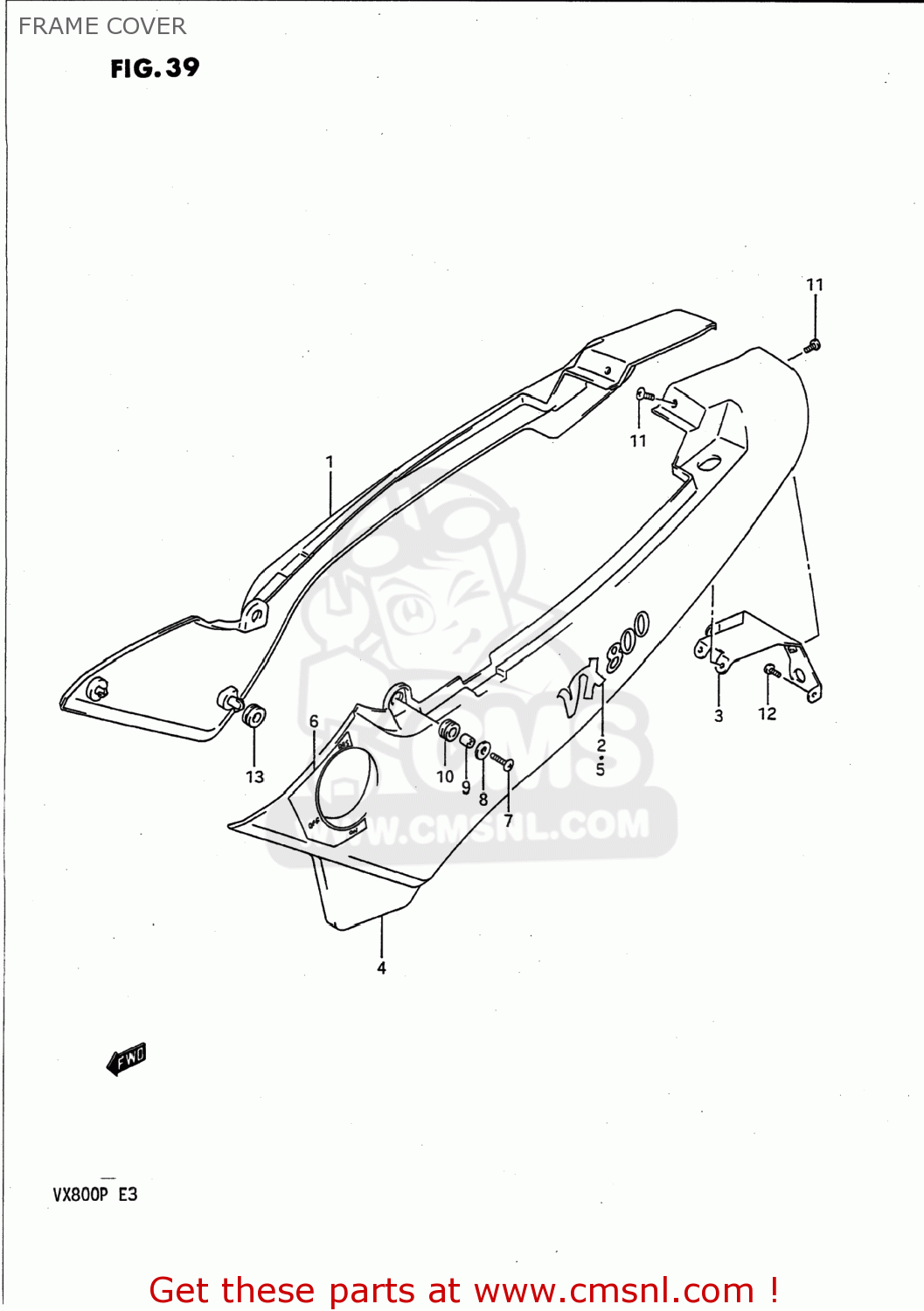 FRAME COVER VX800 1990 (L) USA (E03)