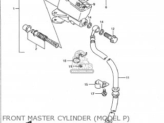 FRONT MASTER CYLINDER (MODEL P) - VX800 1990 (L) USA (E03)