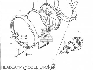HEADLAMP (MODEL L/M/N) - VX800 1990 (L) USA (E03)