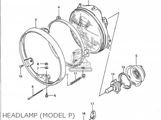 HEADLAMP (MODEL P) - VX800 1990 (L) USA (E03)