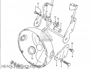 HEADLAMP HOUSING - VX800 1990 (L) USA (E03)
