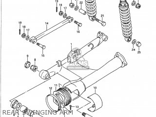 REAR SWINGING ARM - VX800 1990 (L) USA (E03)
