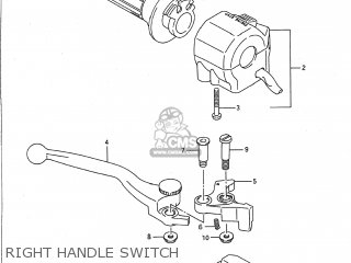 RIGHT HANDLE SWITCH - VX800 1990 (L) USA (E03)