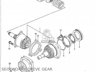 SECONDARY DRIVE GEAR - VX800 1990 (L) USA (E03)