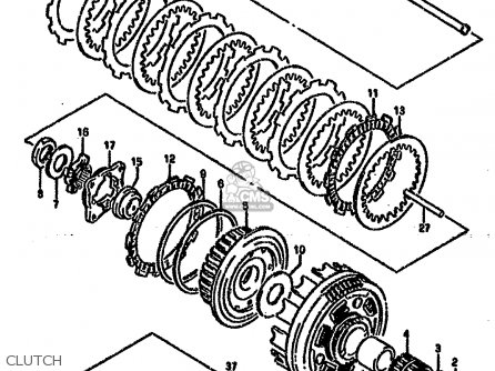 CLUTCH - VX800 1991 (M) (E01 E02 E04 E15 E16 E17 E18 E21 E22 24 25 34 39)