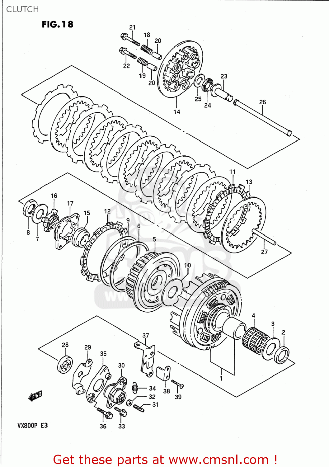 CLUTCH VX800 1991 (M) USA (E03)