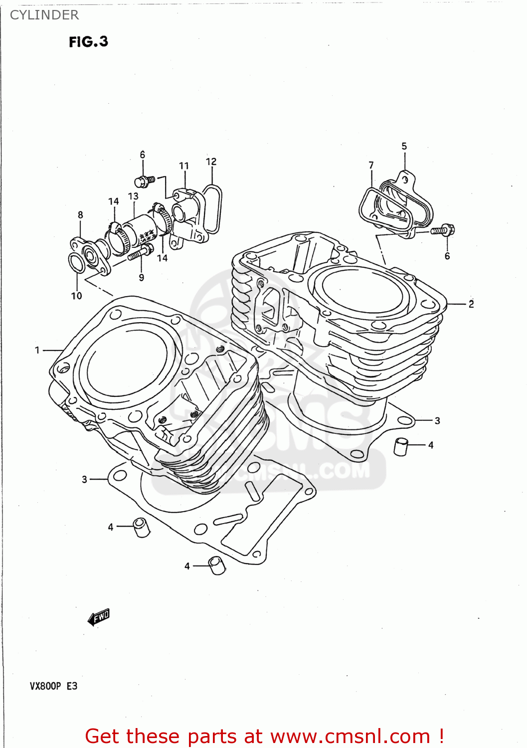 CYLINDER VX800 1991 (M) USA (E03)