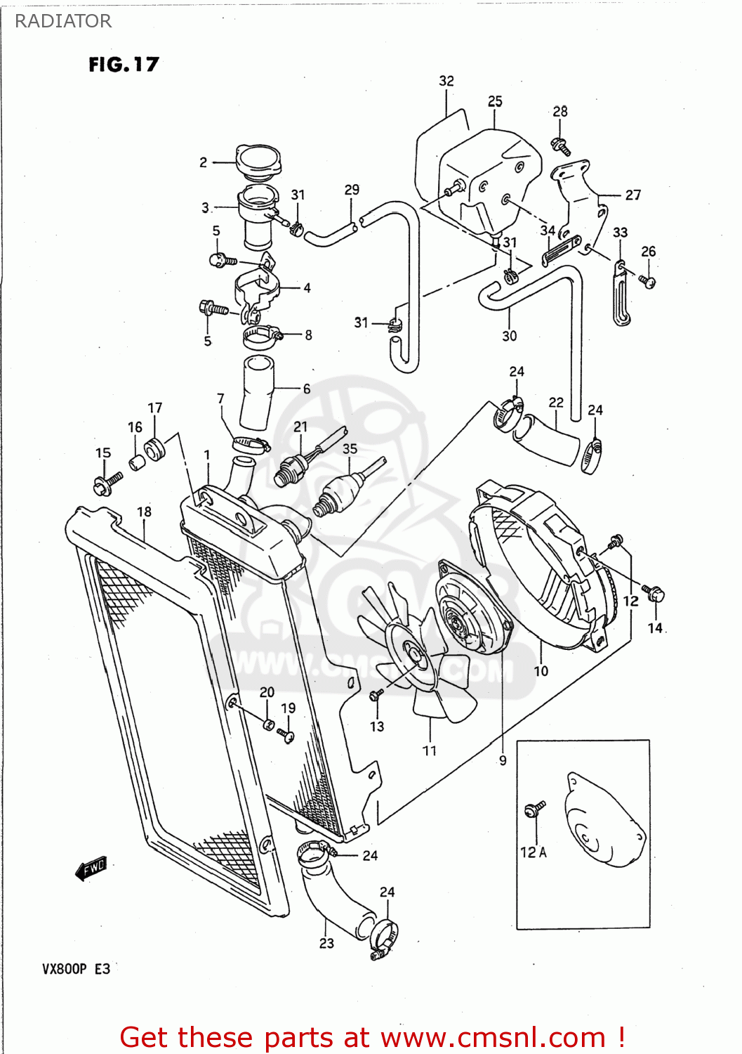 RADIATOR VX800 1991 (M) USA (E03)