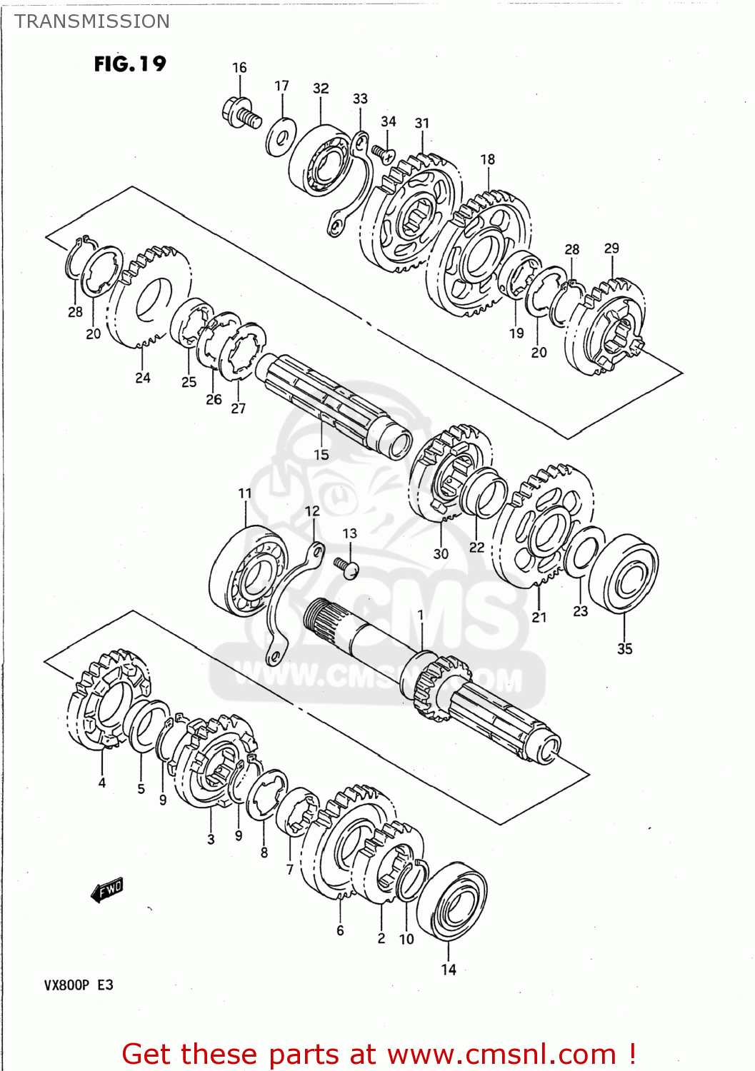 TRANSMISSION VX800 1991 (M) USA (E03)