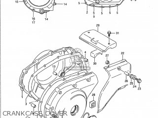 CRANKCASE COVER - VX800 1991 (M) USA (E03)