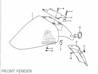 FRONT FENDER - VX800 1991 (M) USA (E03)