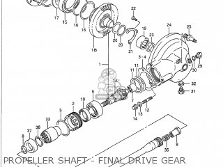 PROPELLER SHAFT - FINAL DRIVE GEAR - VX800 1991 (M) USA (E03)