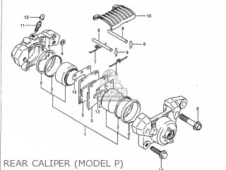 REAR CALIPER (MODEL P) - VX800 1991 (M) USA (E03)