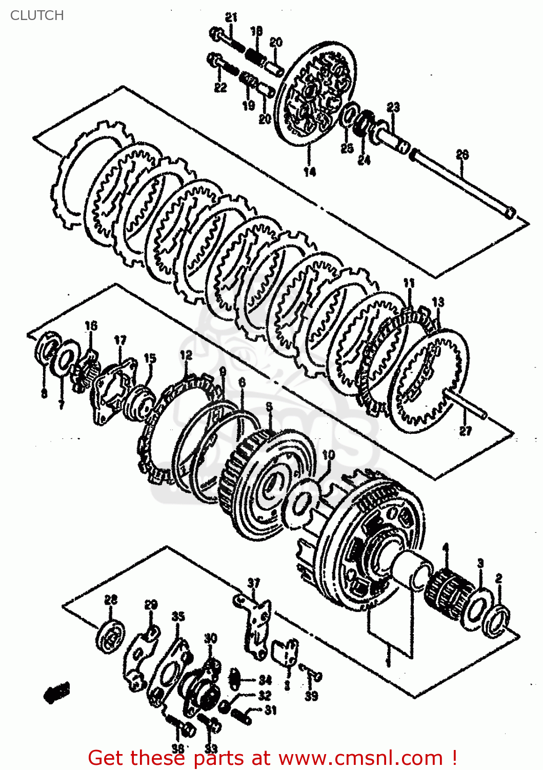 CLUTCH VX800 1992 (N) (E01 E02 E04 E15 E16 E17 E18 E21 E22 E24 E25 E34)