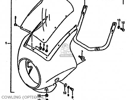 COWLING (OPTIONAL) - VX800 1992 (N) (E01 E02 E04 E15 E16 E17 E18 E21 E22 E24 E25 E34)