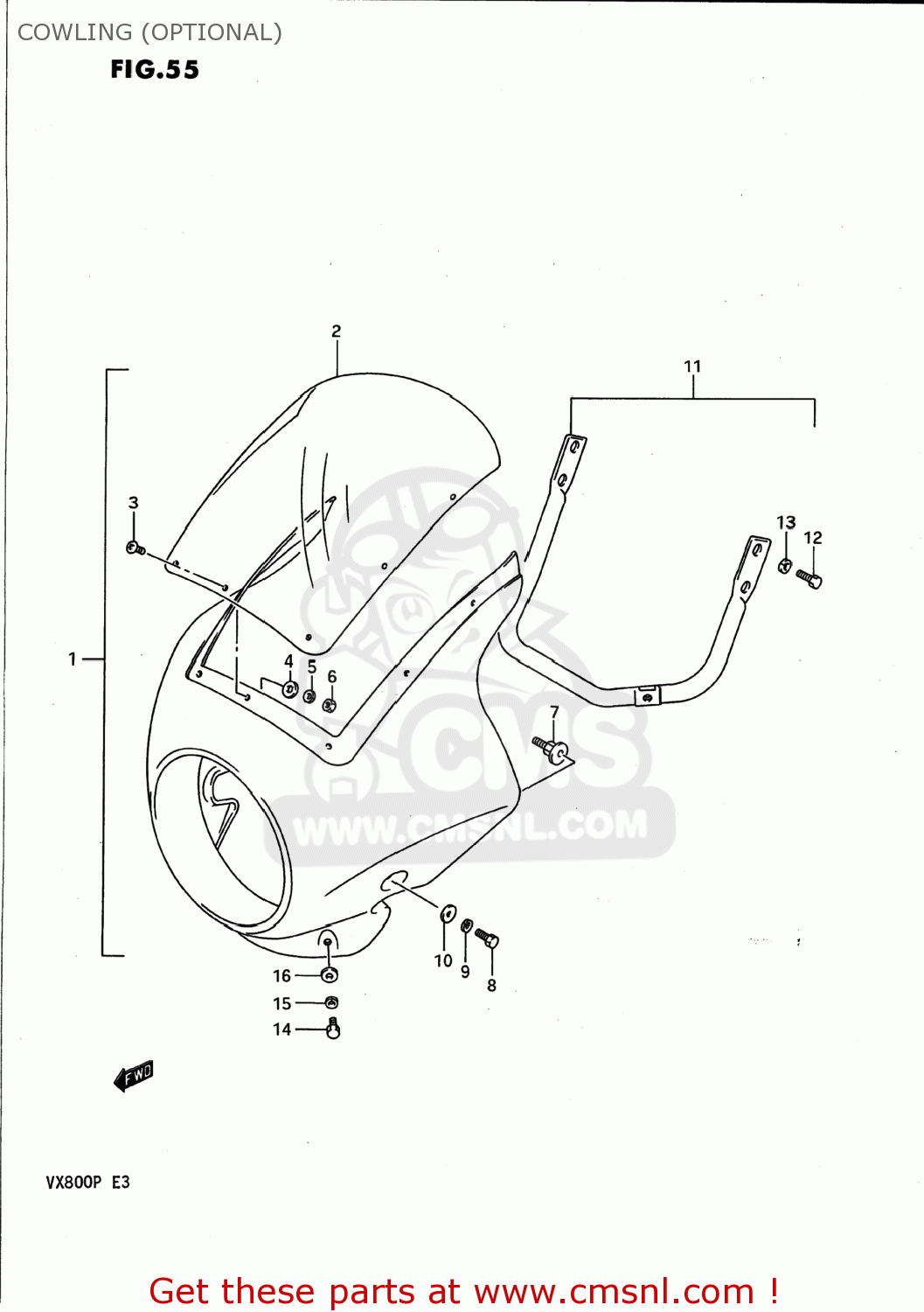 COWLING (OPTIONAL) VX800 1992 (N) USA (E03)
