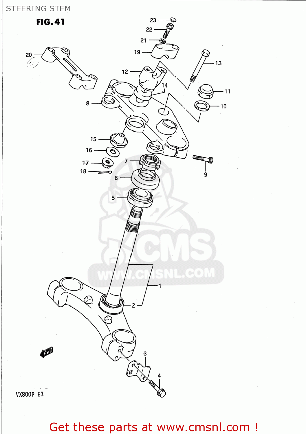 STEERING STEM VX800 1992 (N) USA (E03)