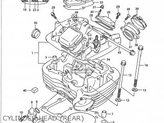 CYLINDER HEAD (REAR) - VX800 1992 (N) USA (E03)