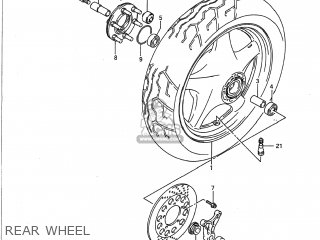 REAR WHEEL - VX800 1992 (N) USA (E03)