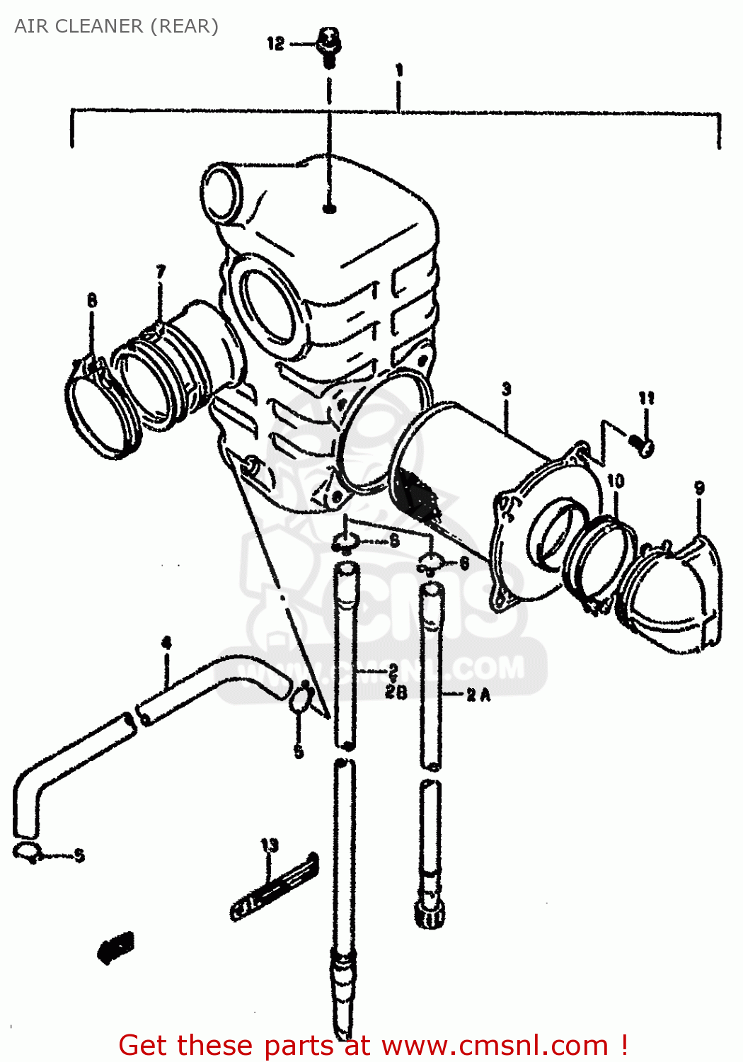 AIR CLEANER (REAR) VX800 1993 (P) (E02 E04 E17 E18 E21 E22 E24 E25 E34)