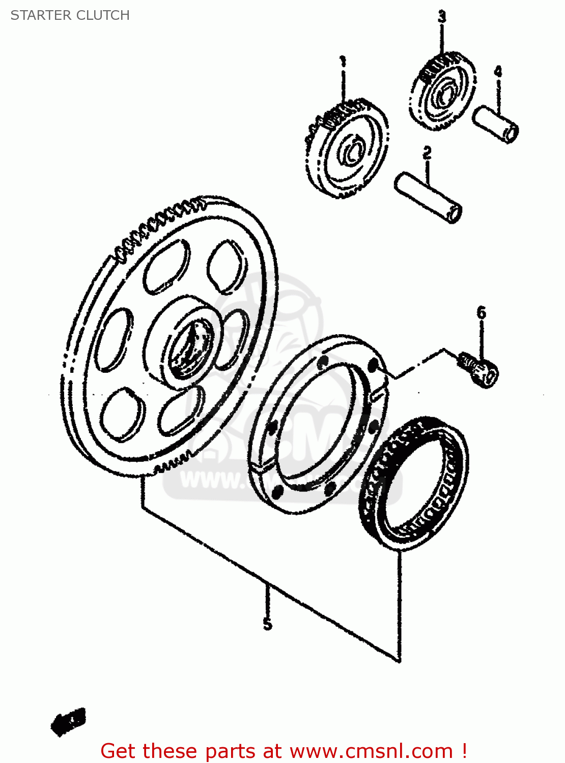STARTER CLUTCH VX800 1993 (P) (E02 E04 E17 E18 E21 E22 E24 E25 E34)