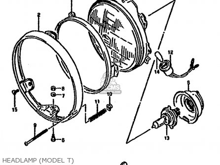 HEADLAMP (MODEL T) - VX800 1993 (P) (E02 E04 E17 E18 E21 E22 E24 E25 E34)
