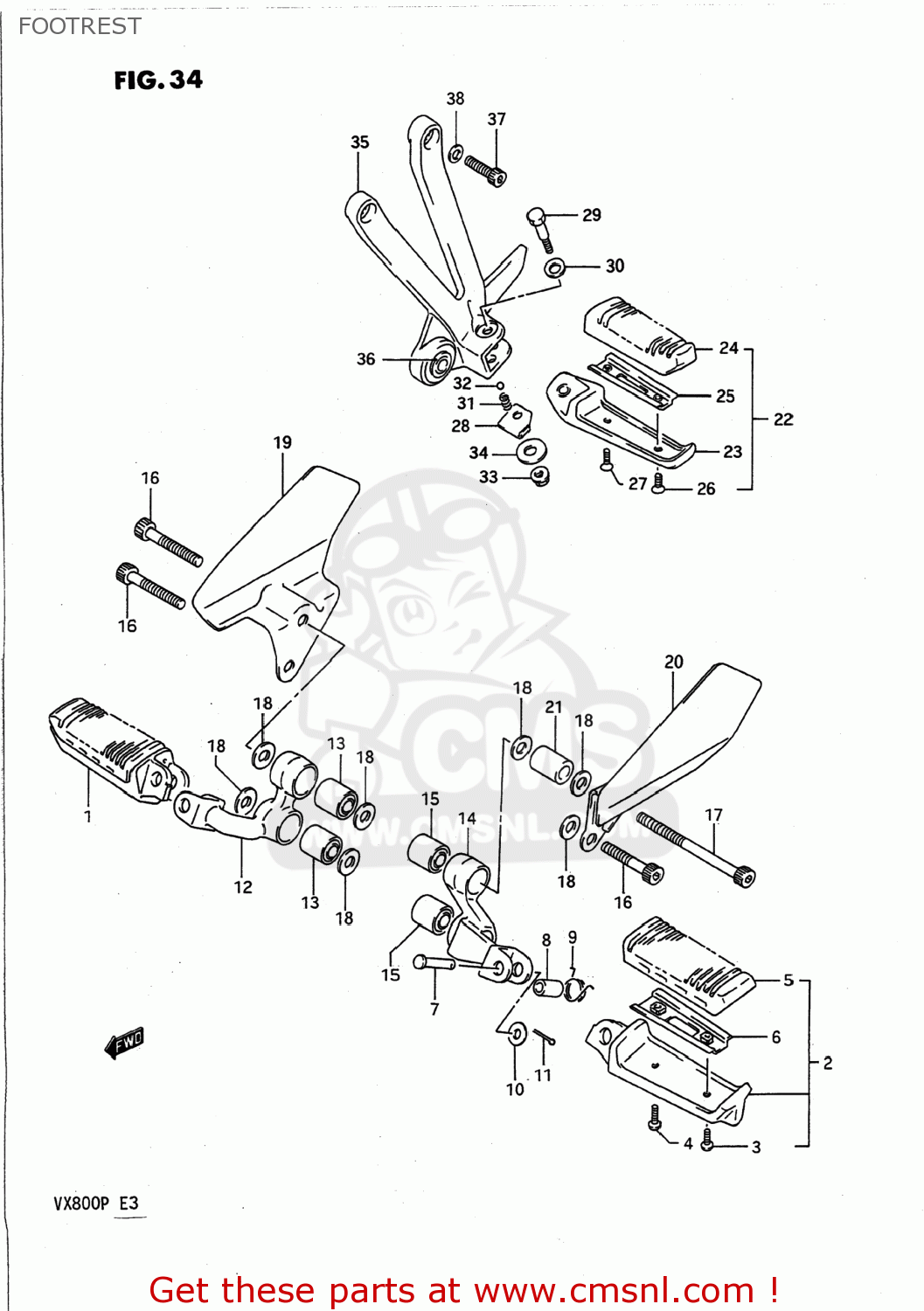 FOOTREST VX800 1993 (P) USA (E03)