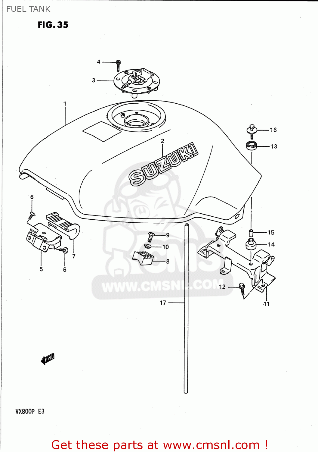 FUEL TANK VX800 1993 (P) USA (E03)