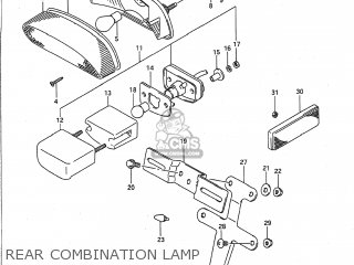 REAR COMBINATION LAMP - VX800 1993 (P) USA (E03)