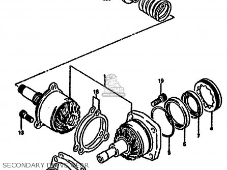 SECONDARY DRIVE GEAR - VX800 1994 (R) (E02 E04 E18 E21 E22 E24 E25 E34)