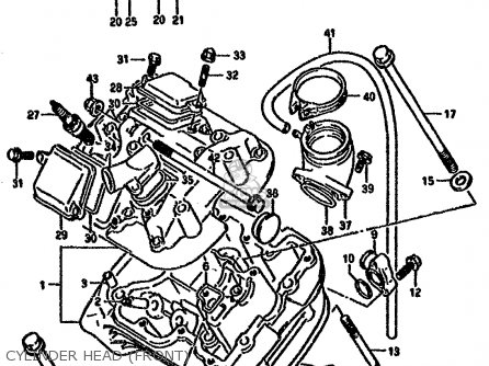 CYLINDER HEAD (FRONT) - VX800 1996 (T) (E04 E18 E21 E22 E25)