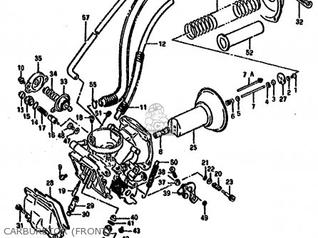 CARBURETOR (FRONT) - VX800U 1990 (L) (E22)